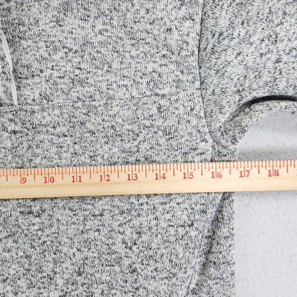 Eddie Bauer Sweater Womens Extra Small Gray Mock Neck Snap Pullover Pockets - Picture 4 of 10